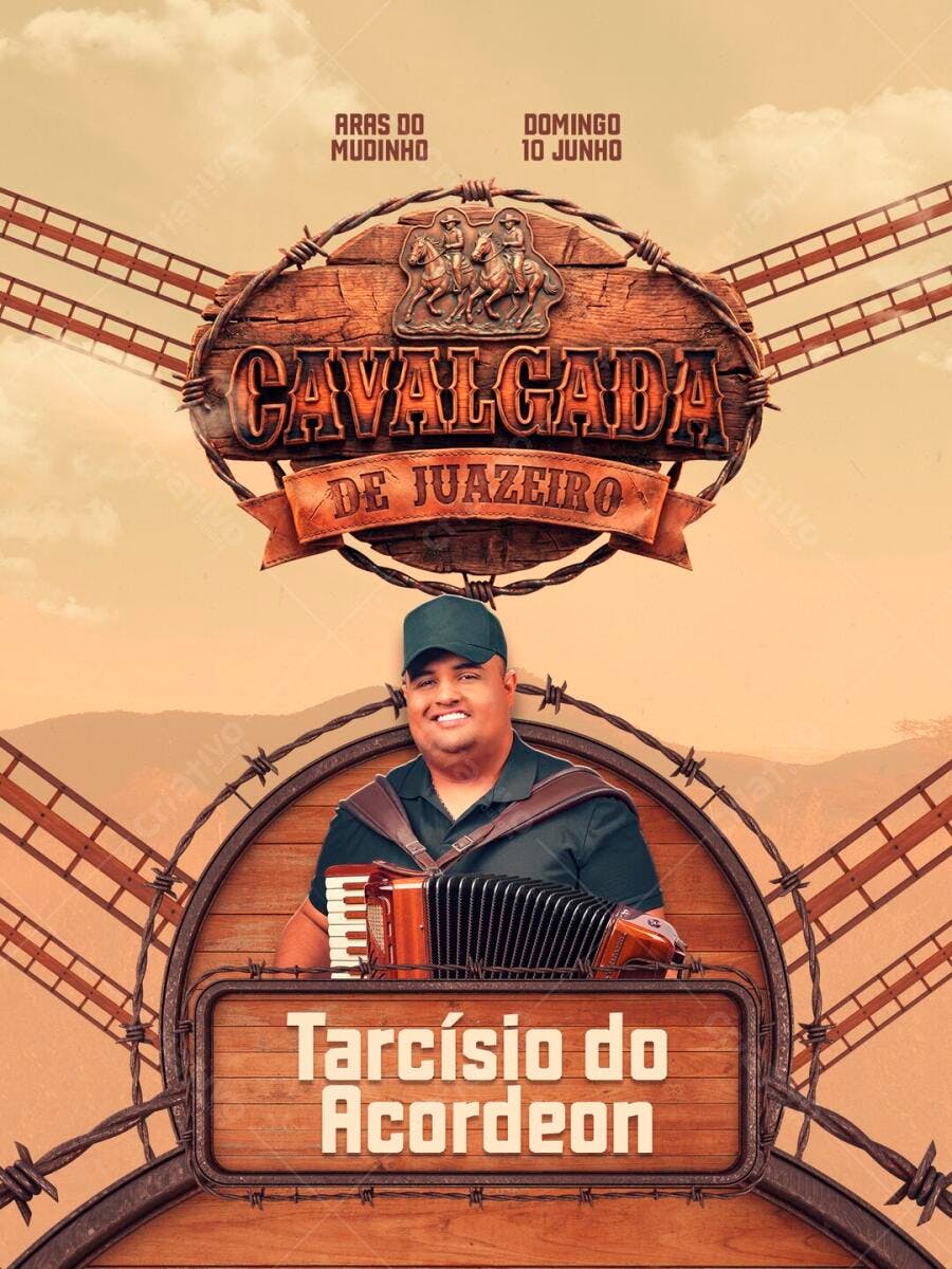 Flyer Cavalgada de Juazeiro Festa Junina PSD Editável