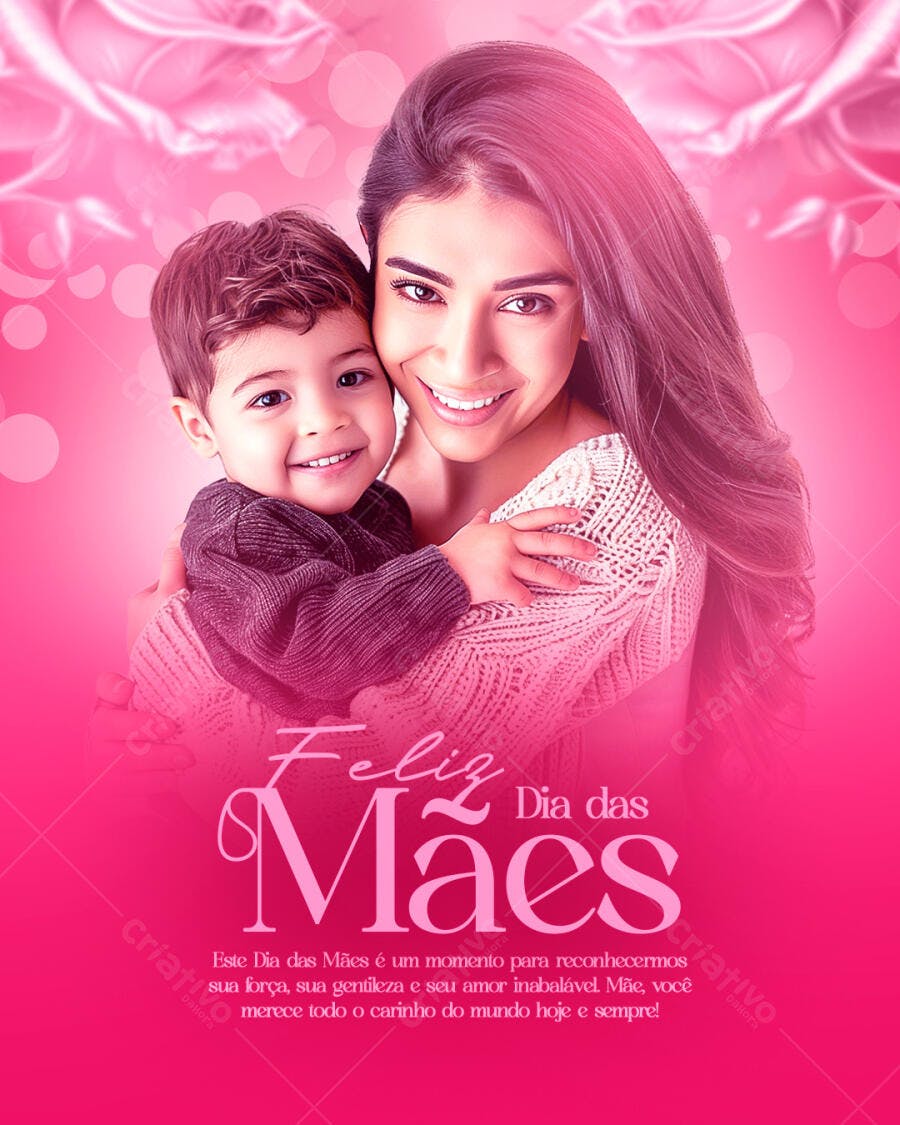 Flyer Dia das Mães Maio Comércio PSD Editável