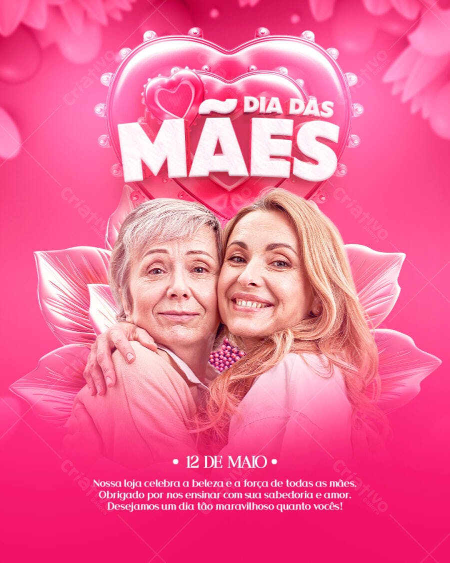 Flyer Dia das Mães Maio Loja Presentes PSD Editável