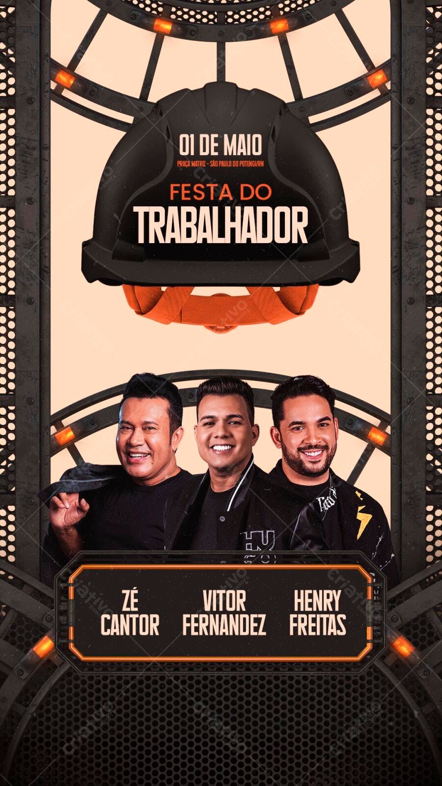 Flyer Festa do Trabalhador 01 de Maio PSD Editável