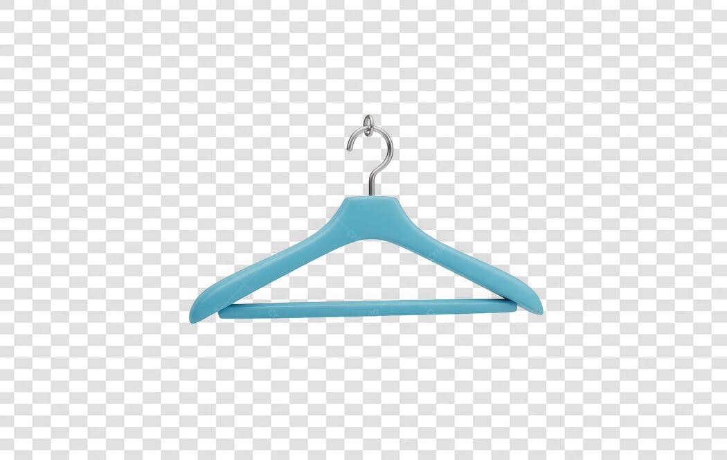 Foto Recortada Cabide Azul Roupa Loja PNG Fundo Transparente