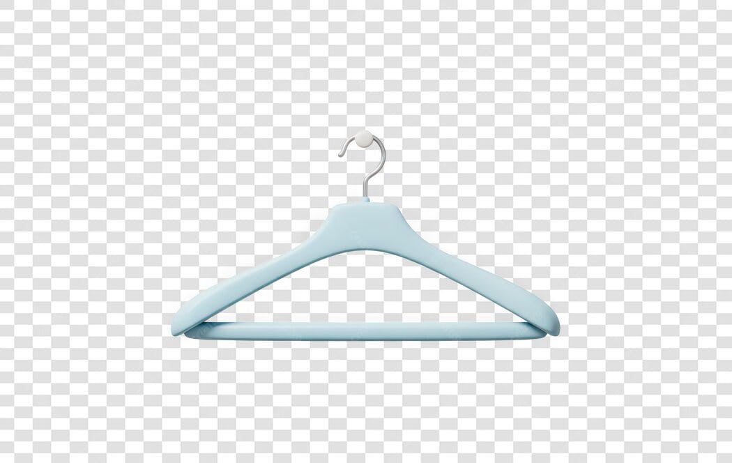Foto Recortada Cabide Azul Roupa Loja PNG Fundo Transparente