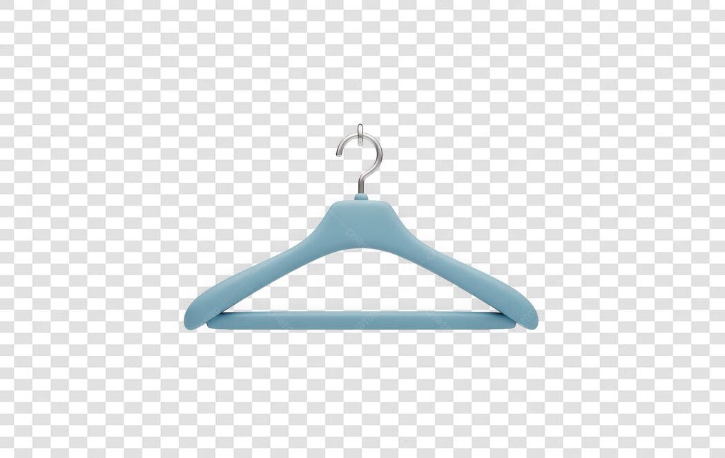 Foto Recortada Cabide Azul Roupa Loja PNG Fundo Transparente