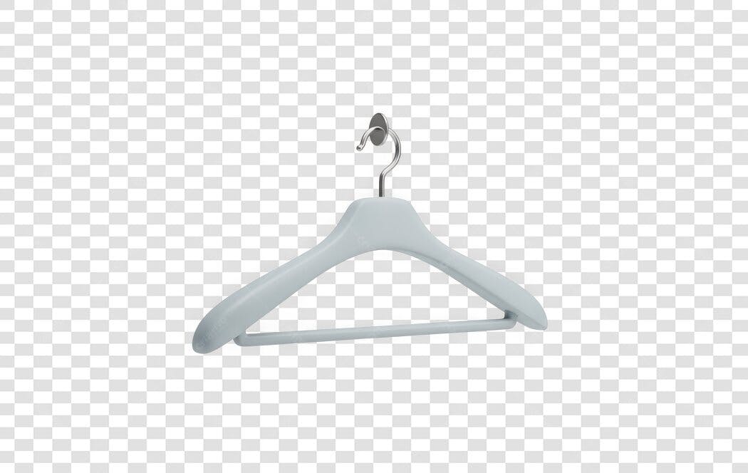 Foto Recortada Cabide Branco Plástico PNG Fundo Transparente