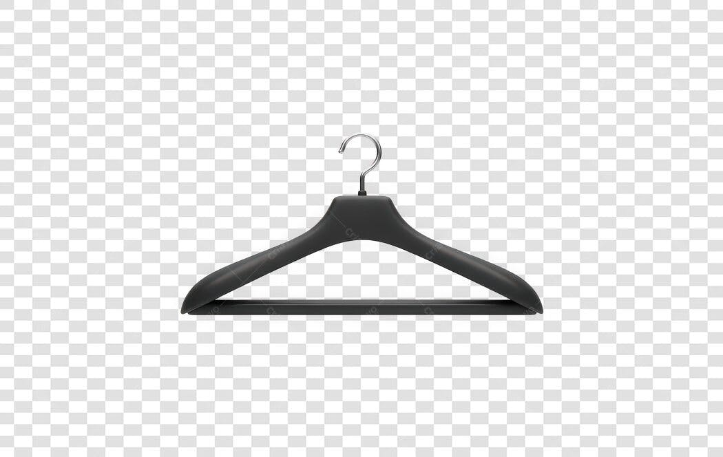 Foto Recortada Cabide Preto Roupa Loja PNG Fundo Transparente