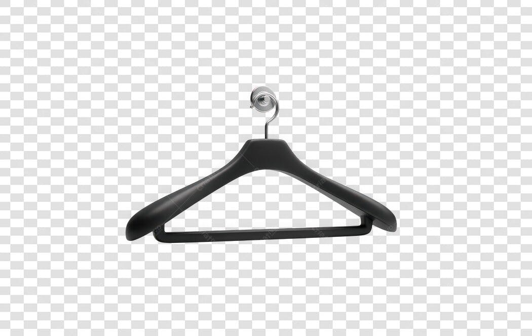 Foto Recortada Cabide Preto Roupa PNG Fundo Transparente