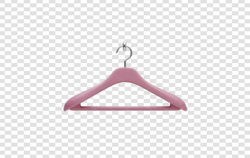 Foto Recortada Cabide Rosa Plástico PNG Fundo Transparente