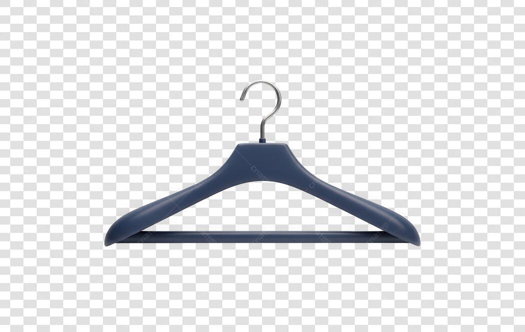 Foto Recortada Cabide Roupa Preto PNG Fundo Transparente