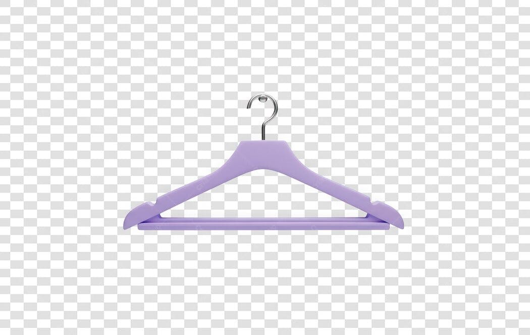 Foto Recortada Cabide Roxo Plástico PNG Fundo Transparente