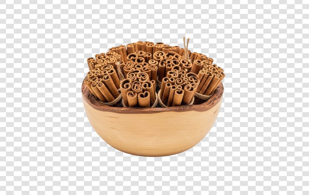 Foto Recortada Canela em Pau Tigela PNG Fundo Transparente