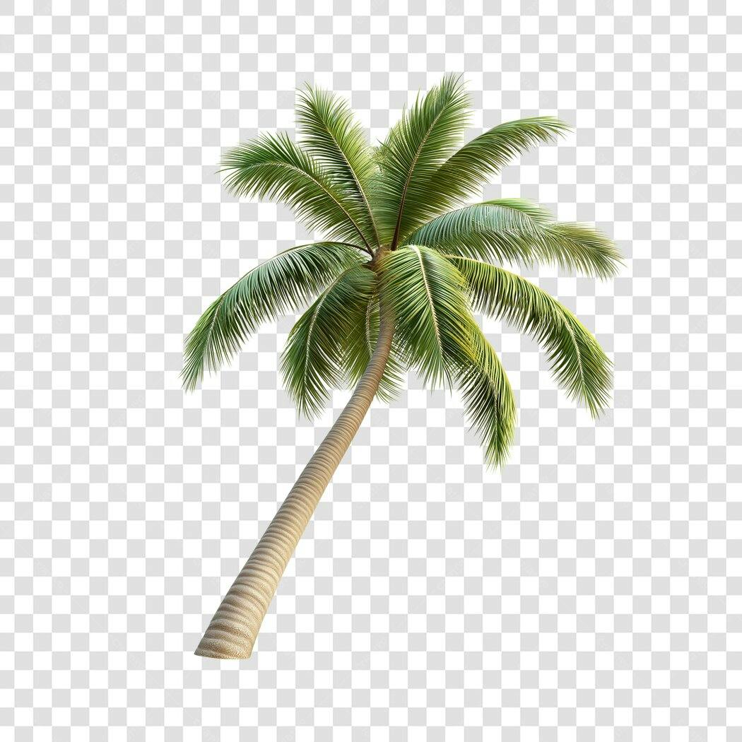 Foto Recortada Coqueiro Praia Verão PNG Fundo Transparente
