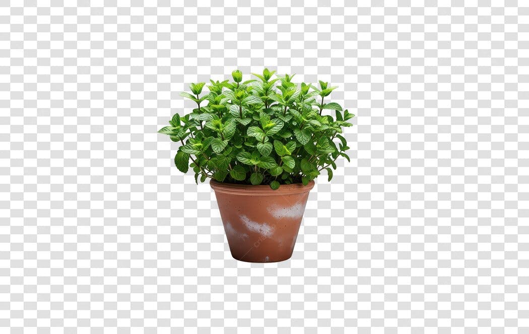 Foto Recortada Planta Vaso Marrom PNG Fundo Transparente