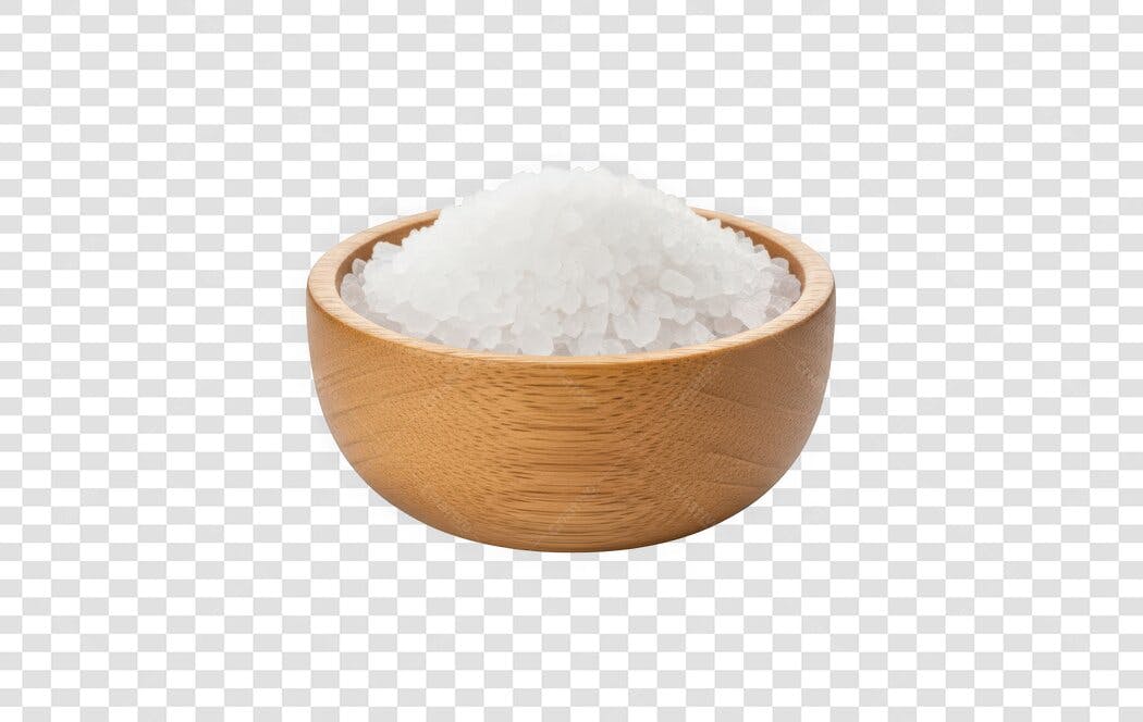 Foto Recortada Sal Grosso Tigela Madeira PNG Fundo Transparente