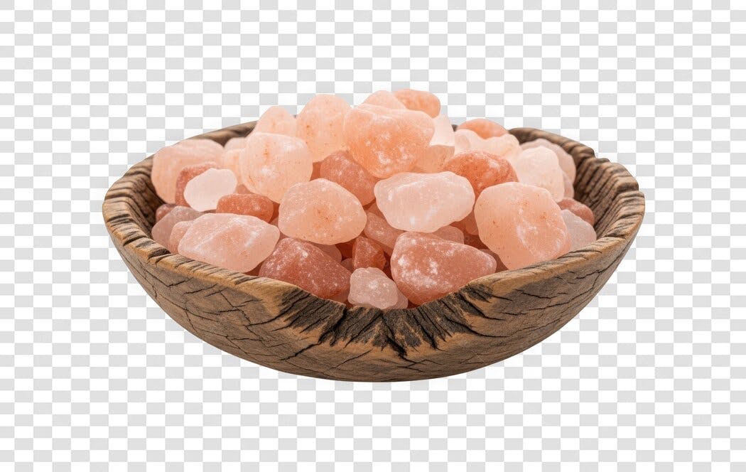 Foto Recortada Sal Rosa do Himalaia Tigela PNG Fundo Transparente