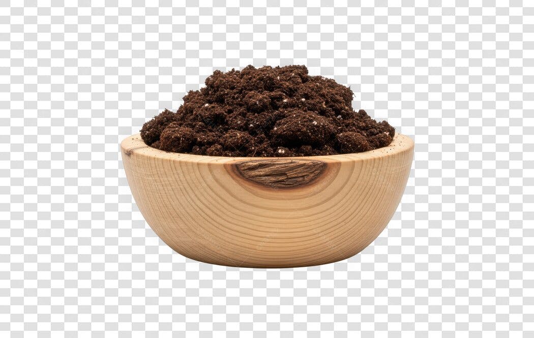 Foto Recortada Terra Adubo Vaso Madeira PNG Fundo Transparente