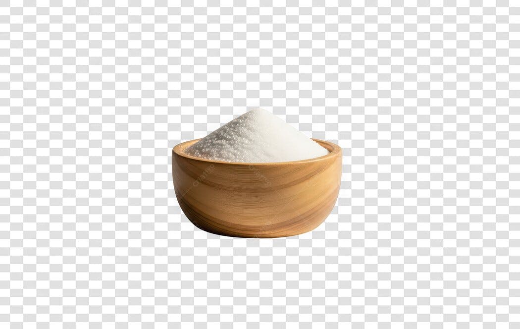 Foto Recortada Tigela Açúcar Branco PNG Fundo Transparente