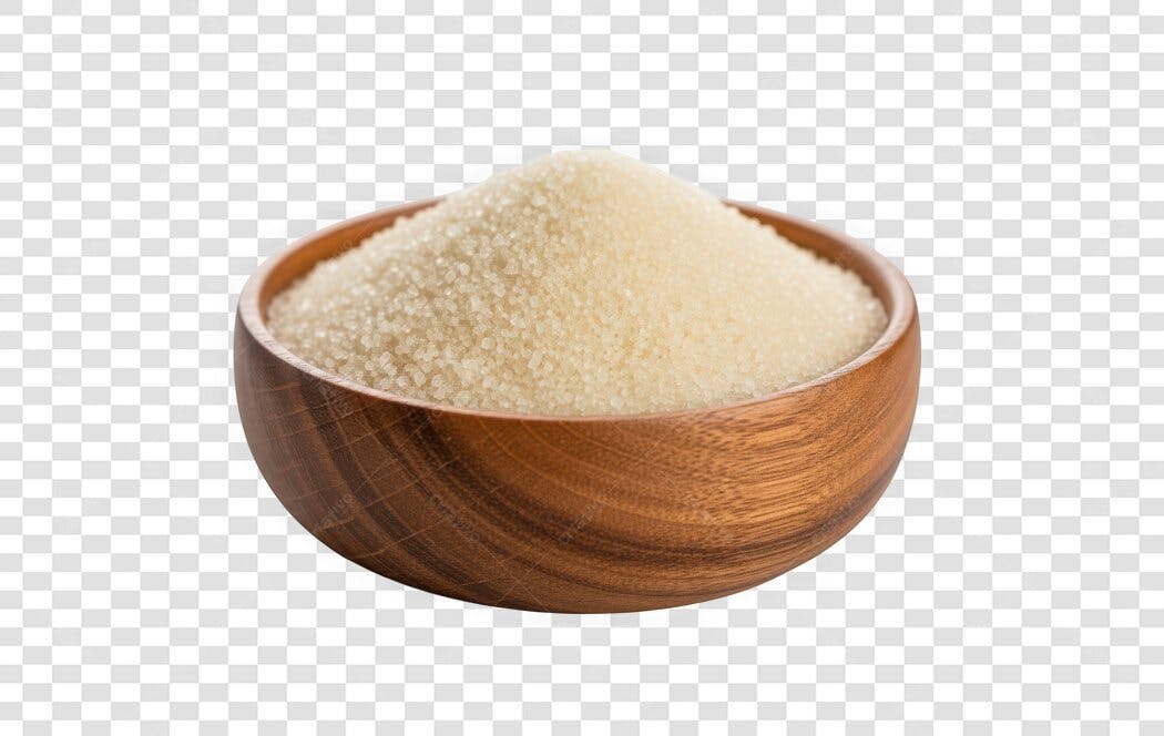 Foto Recortada Tigela de Açúcar Refinado PNG Fundo Transparente