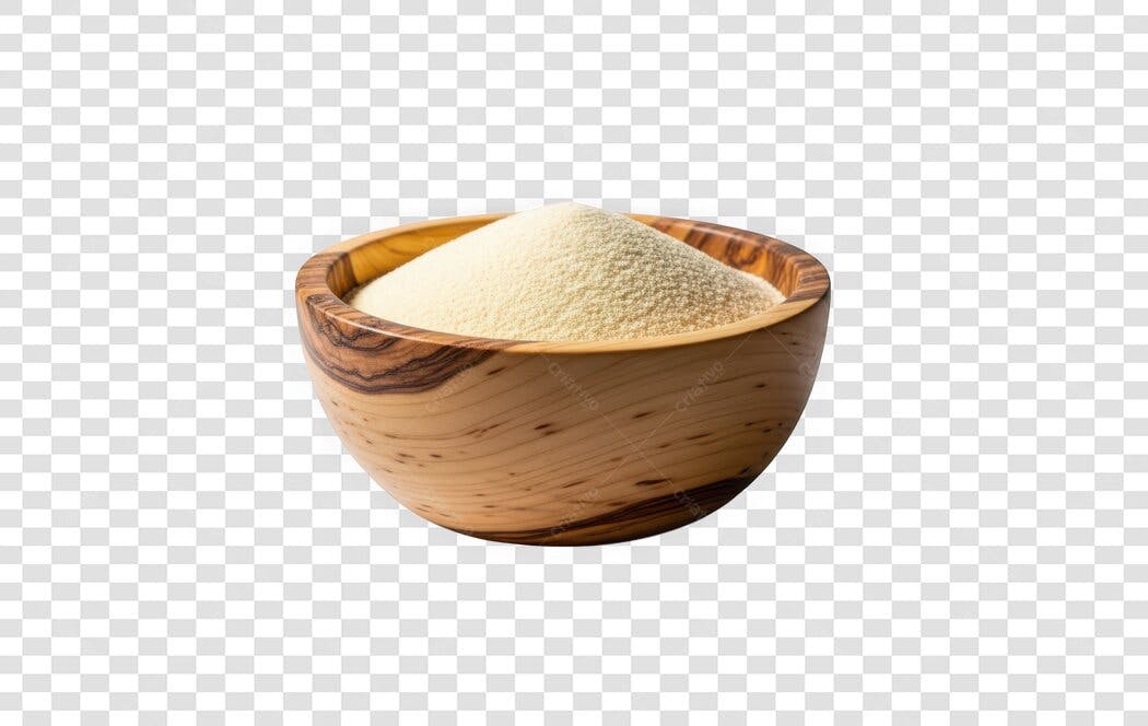 Foto Recortada Tigela Farinha Trigo PNG Fundo Transparente