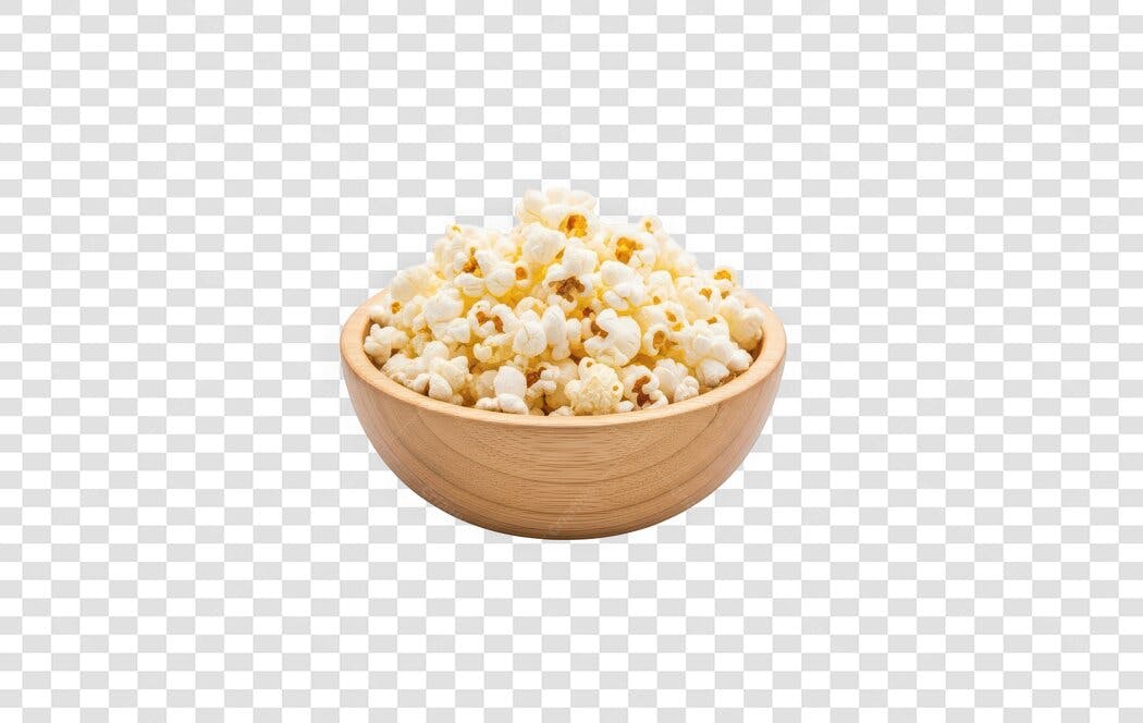 Foto Recortada Tigela Pipoca Cinema PNG Fundo Transparente