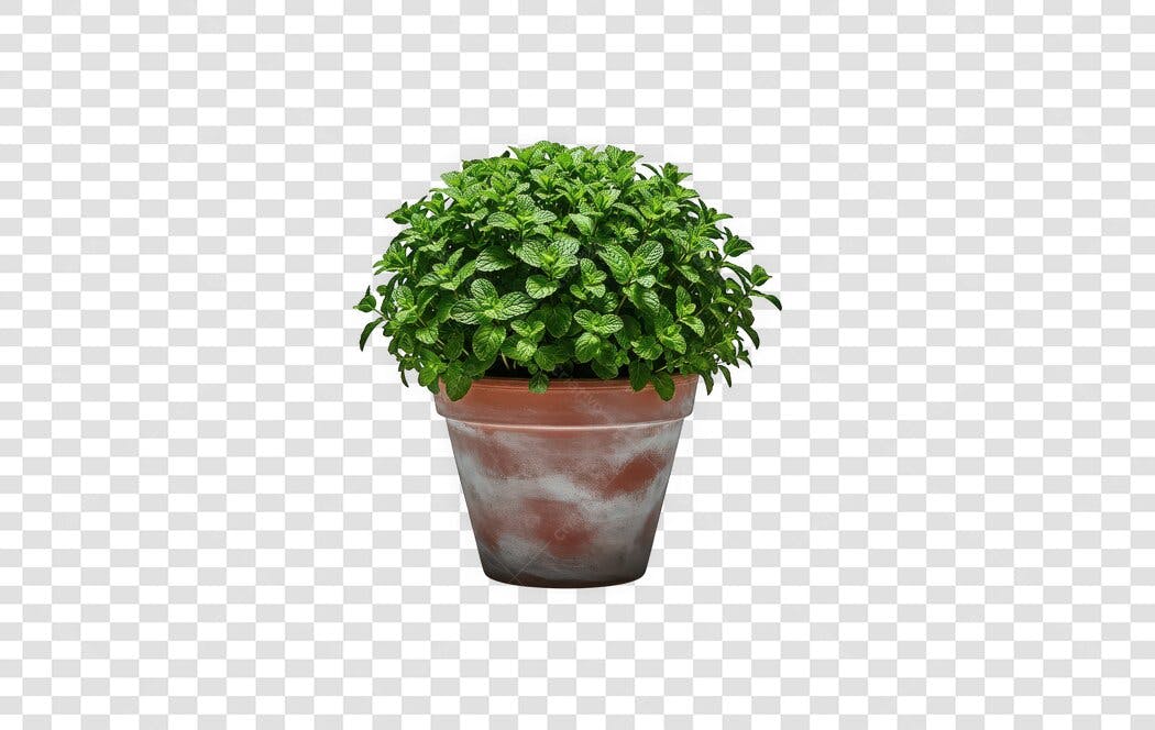Foto Recortada Vaso de Planta Verde PNG Fundo Transparente