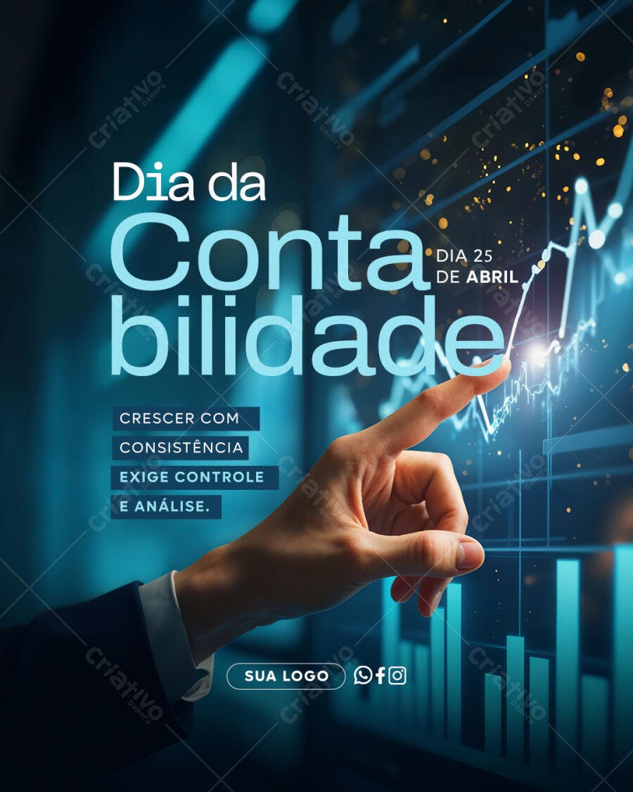 Post Instagram Dia da Contabilidade 25 de Abril PSD Editável