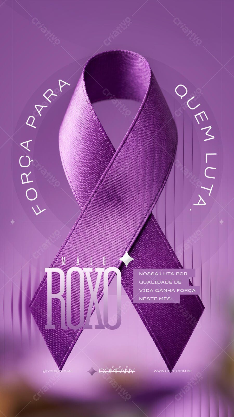 Post Instagram Maio Roxo Conscientização PSD Editável