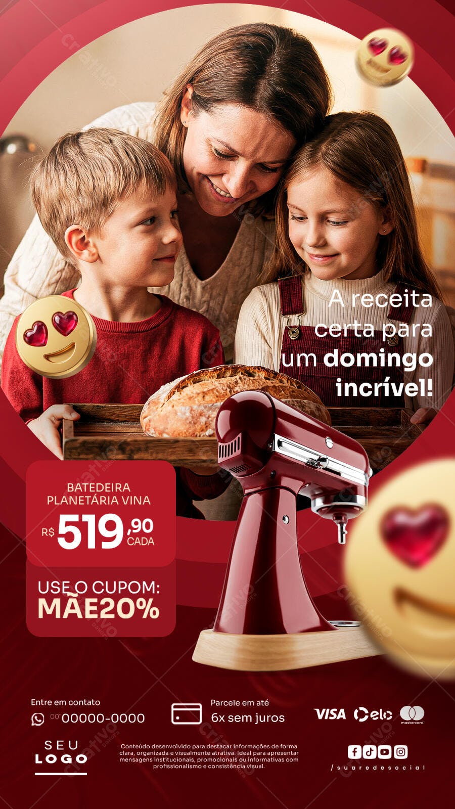 Story Dia das Mães E-commerce Eletrodomésticos PSD Editável