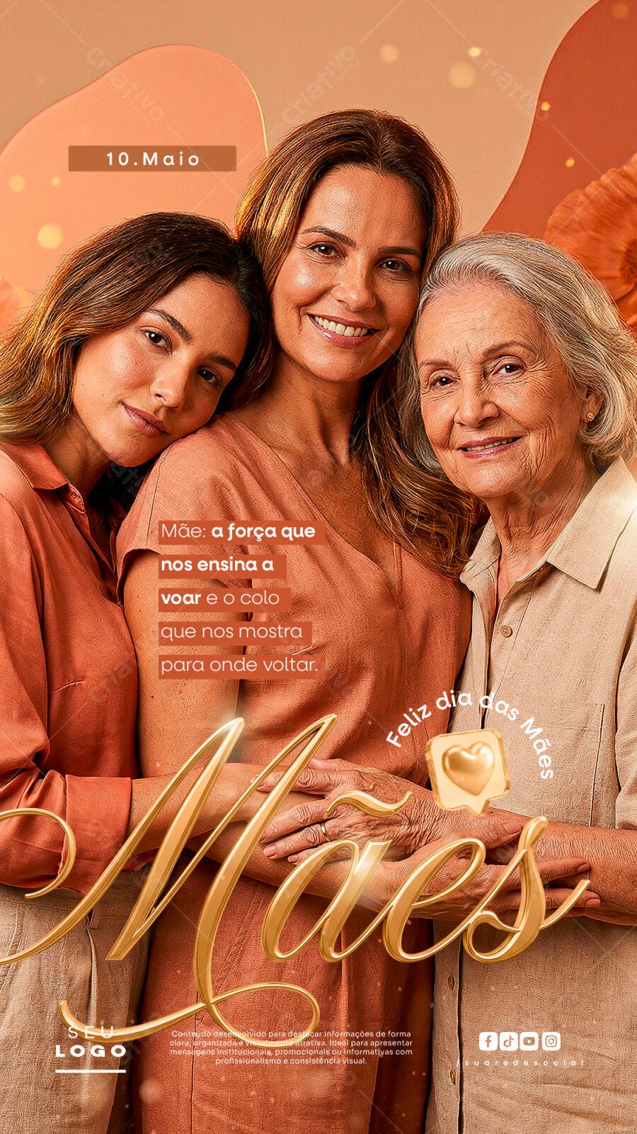 Story Dia das Mães Família Amor PSD Editável