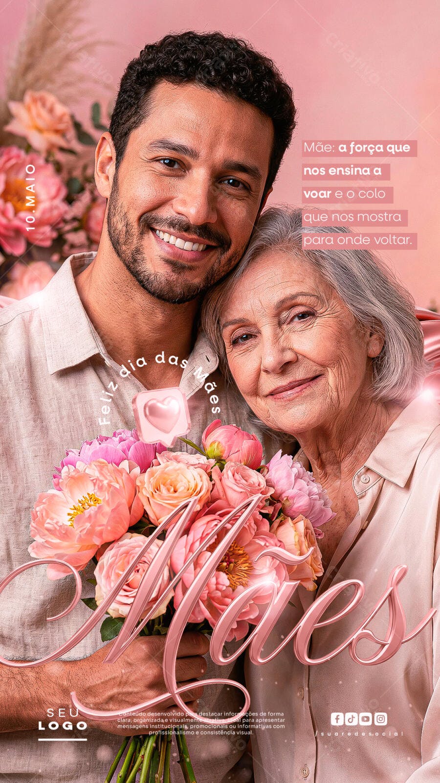 Story Dia das Mães Maio Floricultura PSD Editável