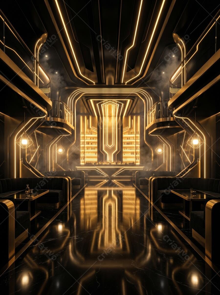 Textura Metal Dourado Brilhante Futurista para Fundo