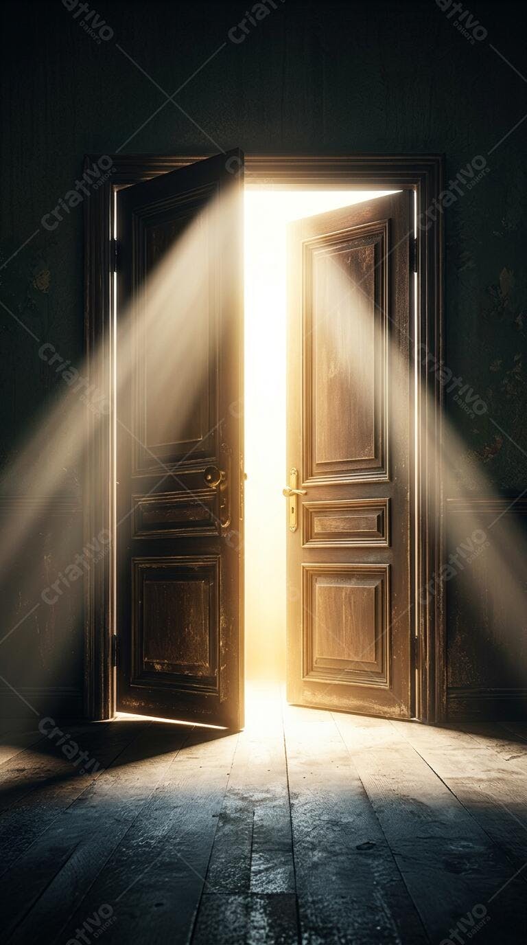 Foto Porta Aberta Luz Brilhante Mistério Esperança