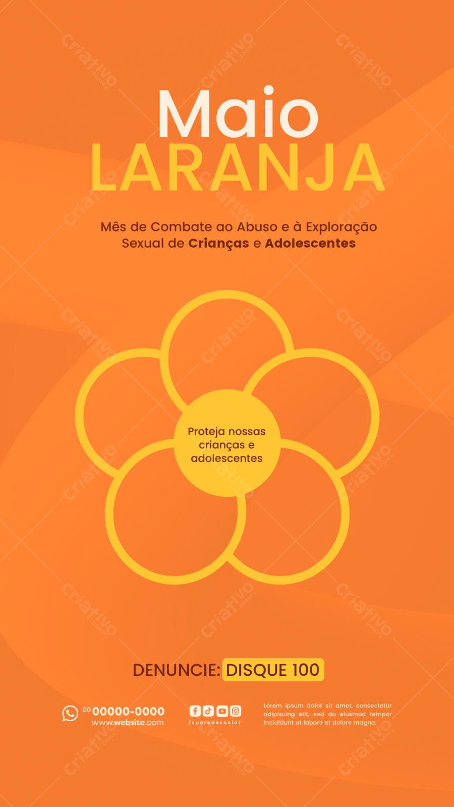 Story Maio Laranja Conscientização PSD Editável
