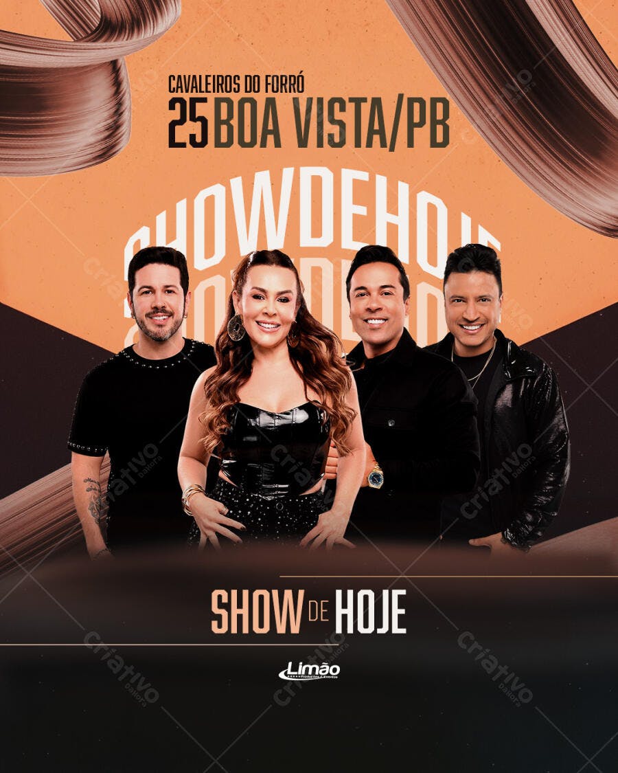 Flyer Show Cavaleiros do Forró Evento PSD Editável
