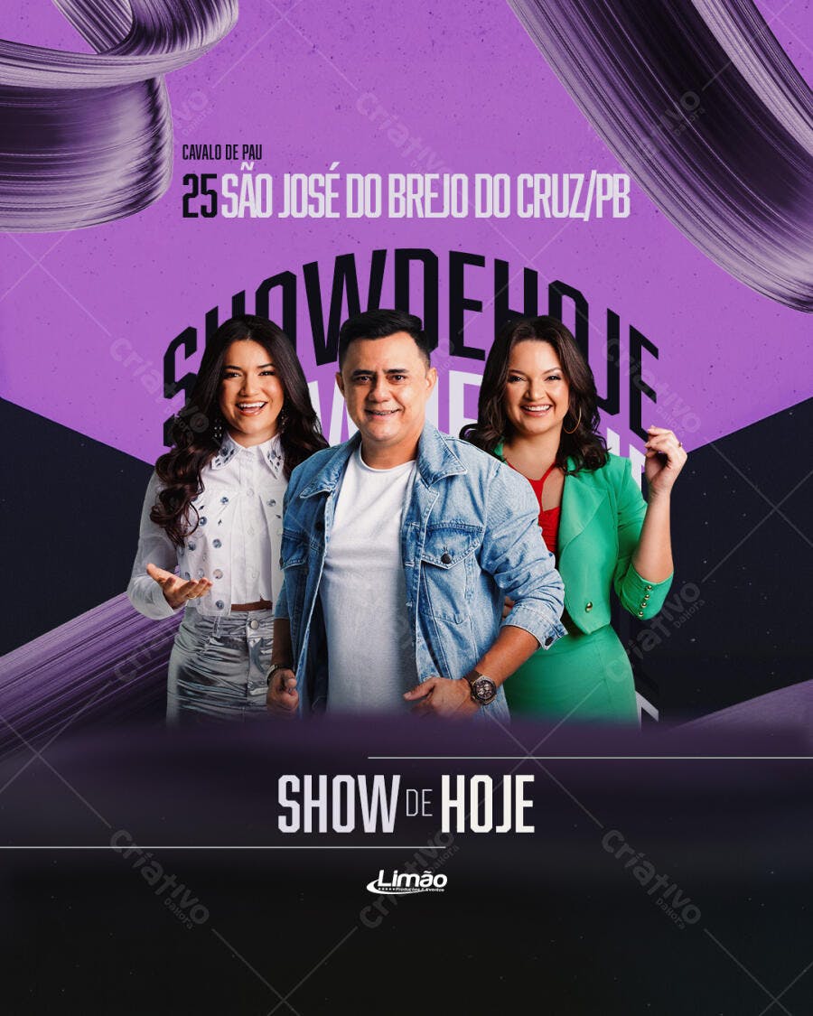 Flyer Show de Hoje Evento Musical PSD Editável