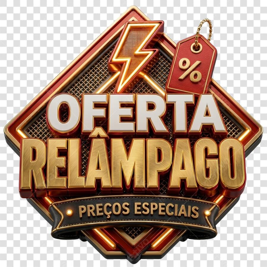 Elemento 3D Oferta Relâmpago Preços Especiais PNG Fundo Transparente
