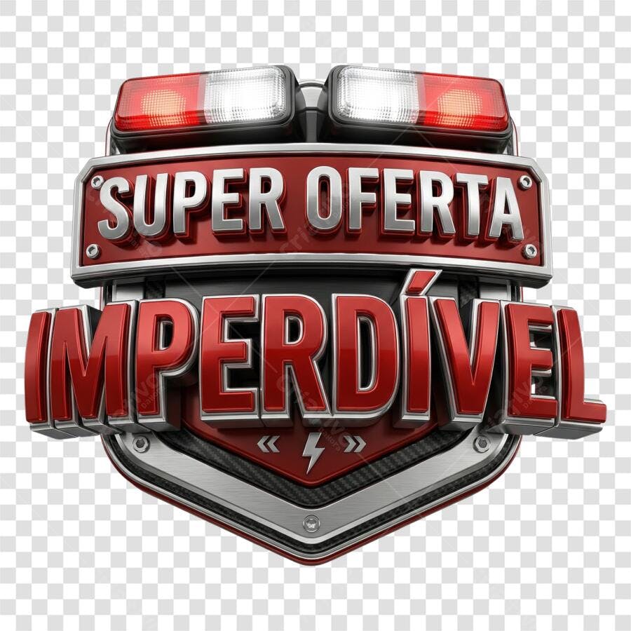 Elemento 3D Super Oferta Imperdível Promoção PNG Fundo Transparente