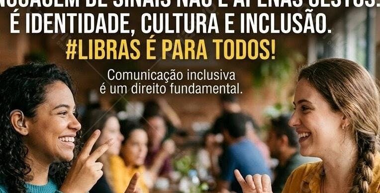 Foto Mulheres Jovens Sorrindo Libras Inclusão Social
