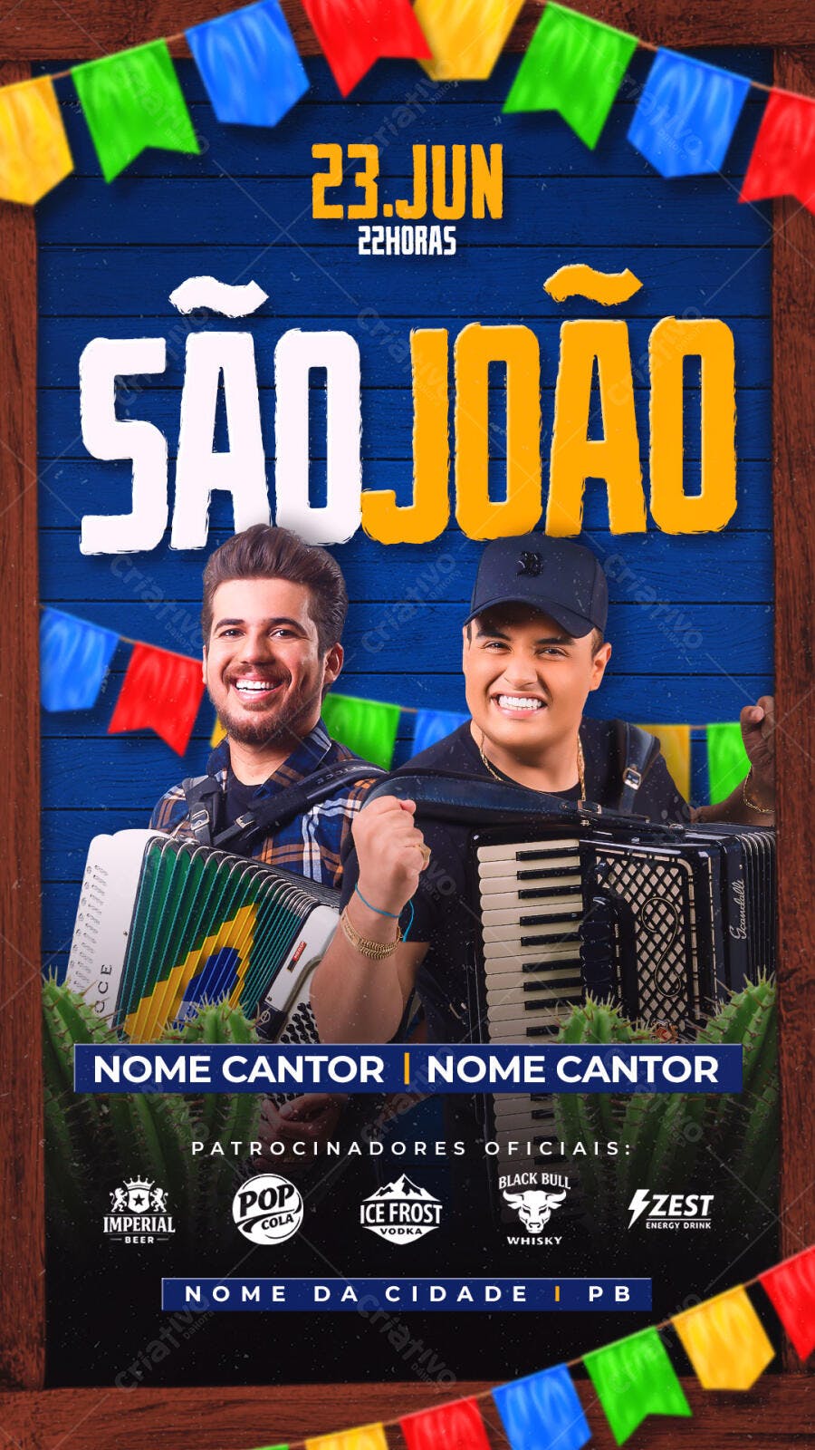 Flyer São João Festa Junina Forró PSD Editável