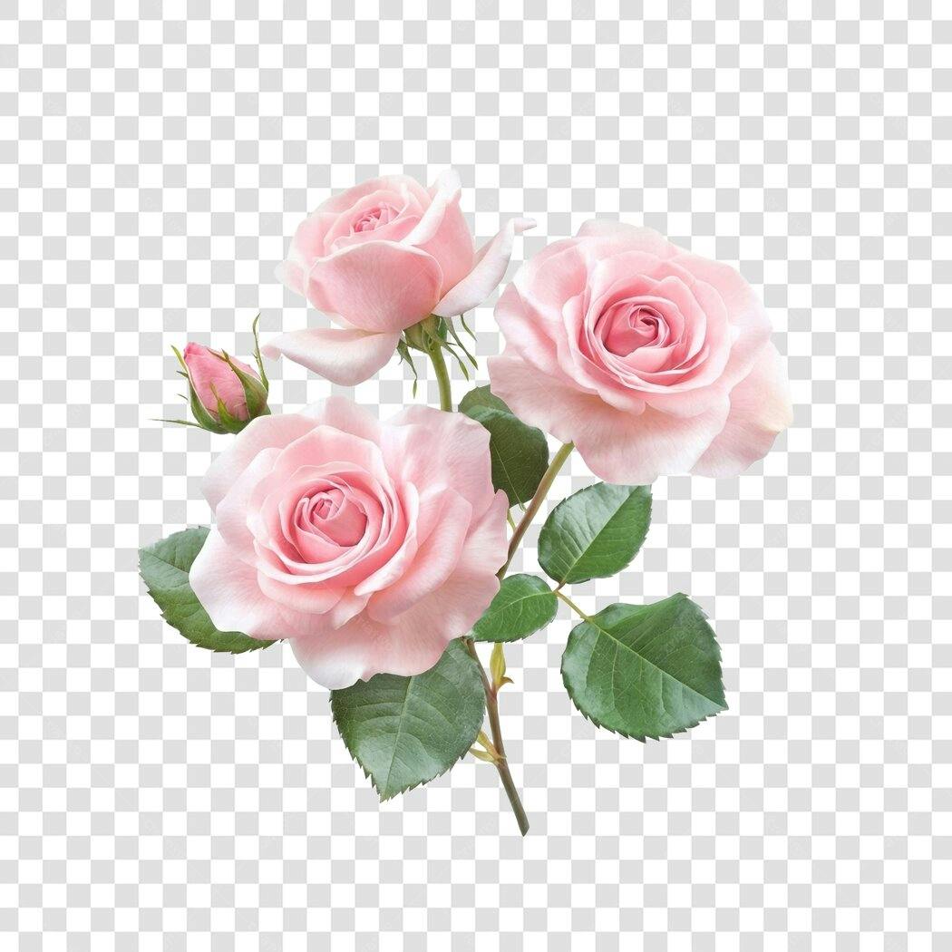 Foto Recortada Buquê Rosas Rosadas PNG Fundo Transparente