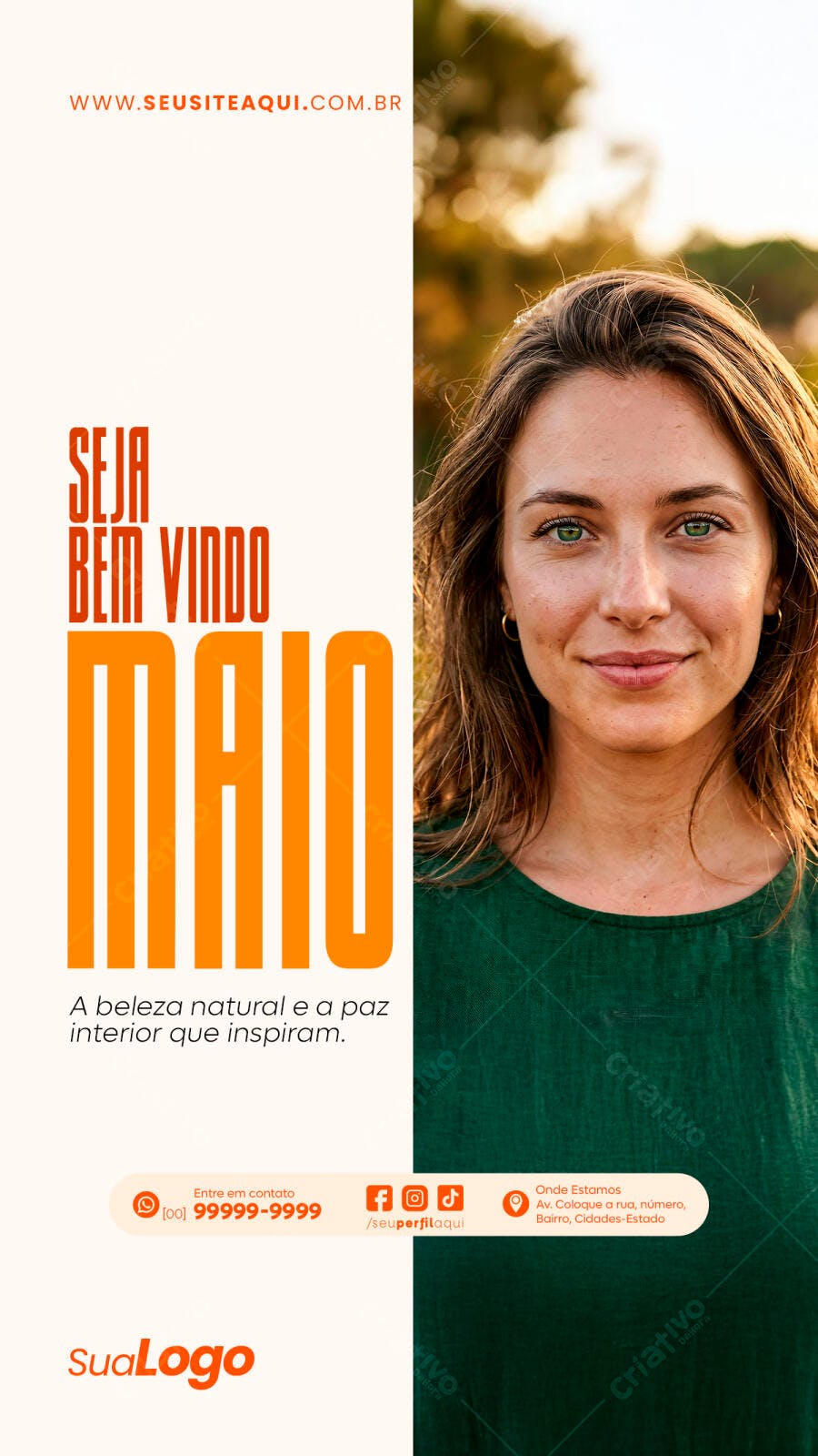 Story Instagram Seja Bem Vindo Maio PSD Editável