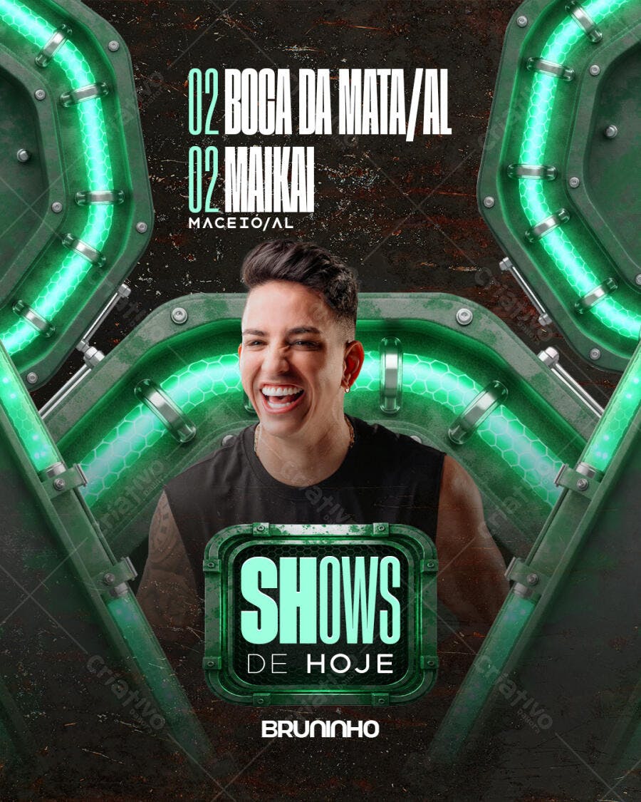 Flyer Shows de Hoje Balada Evento PSD Editável