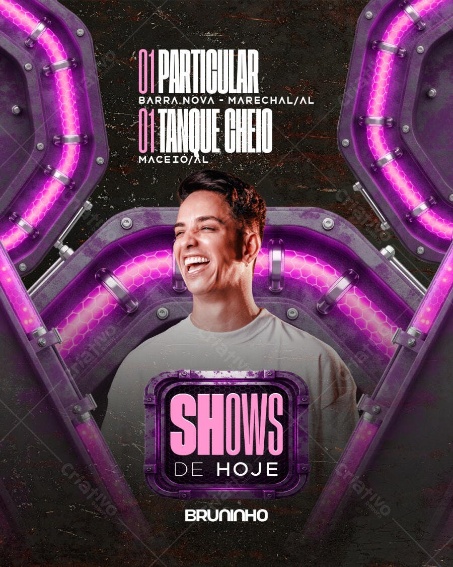 Flyer Shows de Hoje Balada Festa PSD Editável