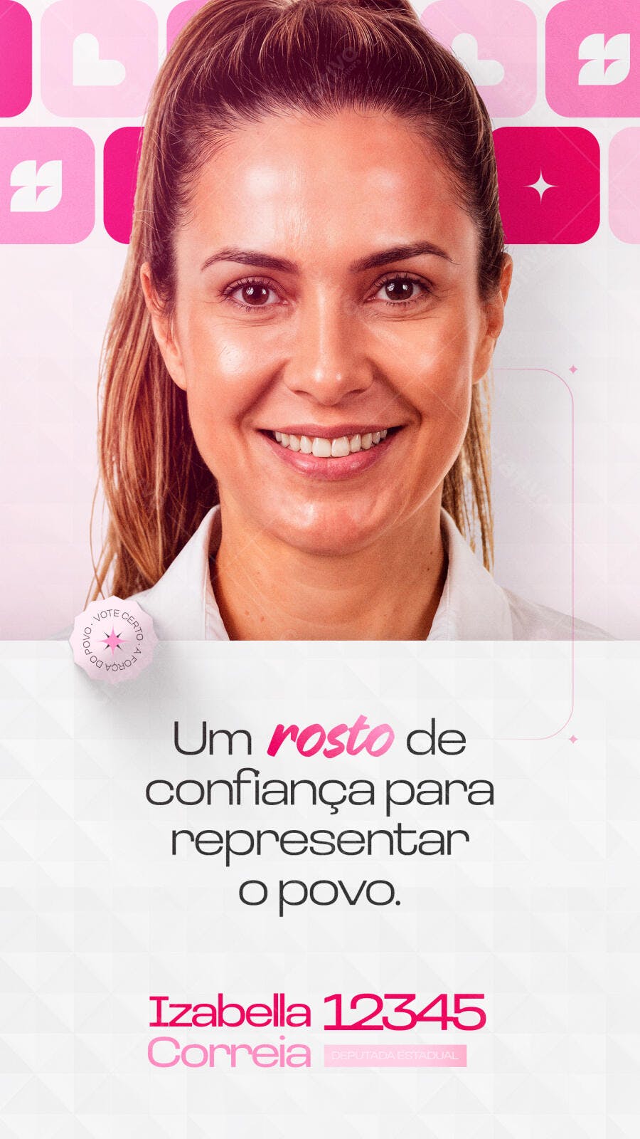 Post Instagram Campanha Política Candidato PSD Editável