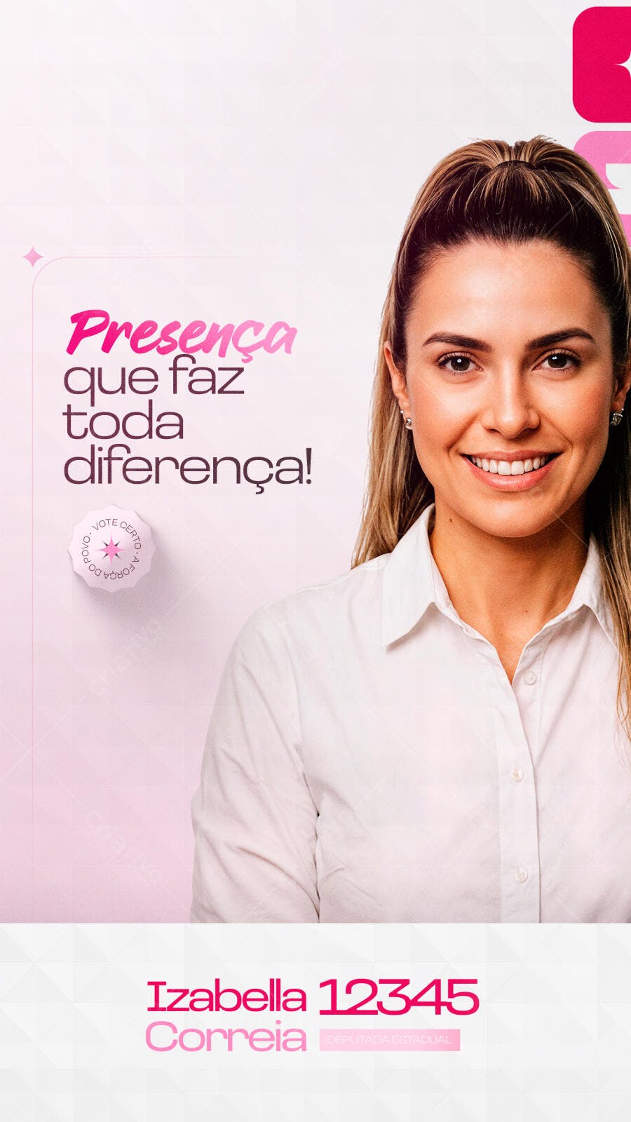 Post Instagram Campanha Política Voto PSD Editável