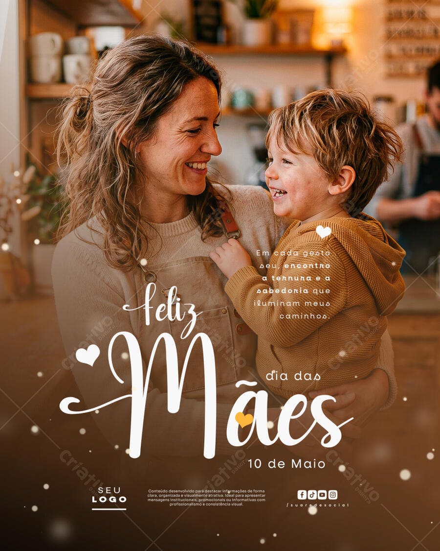 Post Instagram Dia das Mães 10 de Maio PSD Editável