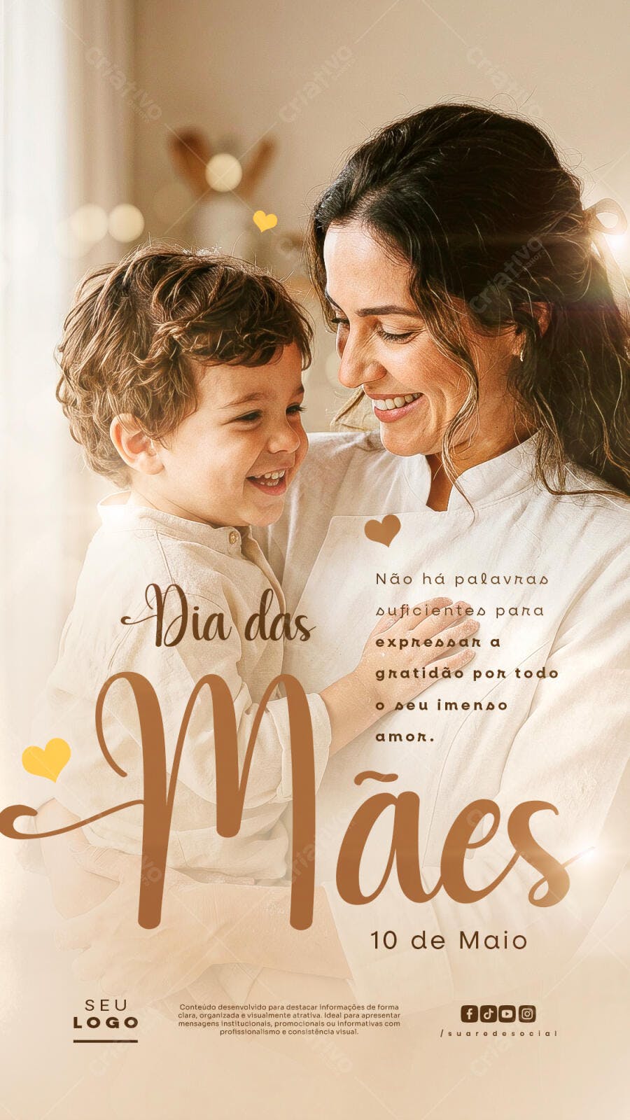 Post Instagram Dia das Mães Maio PSD Editável