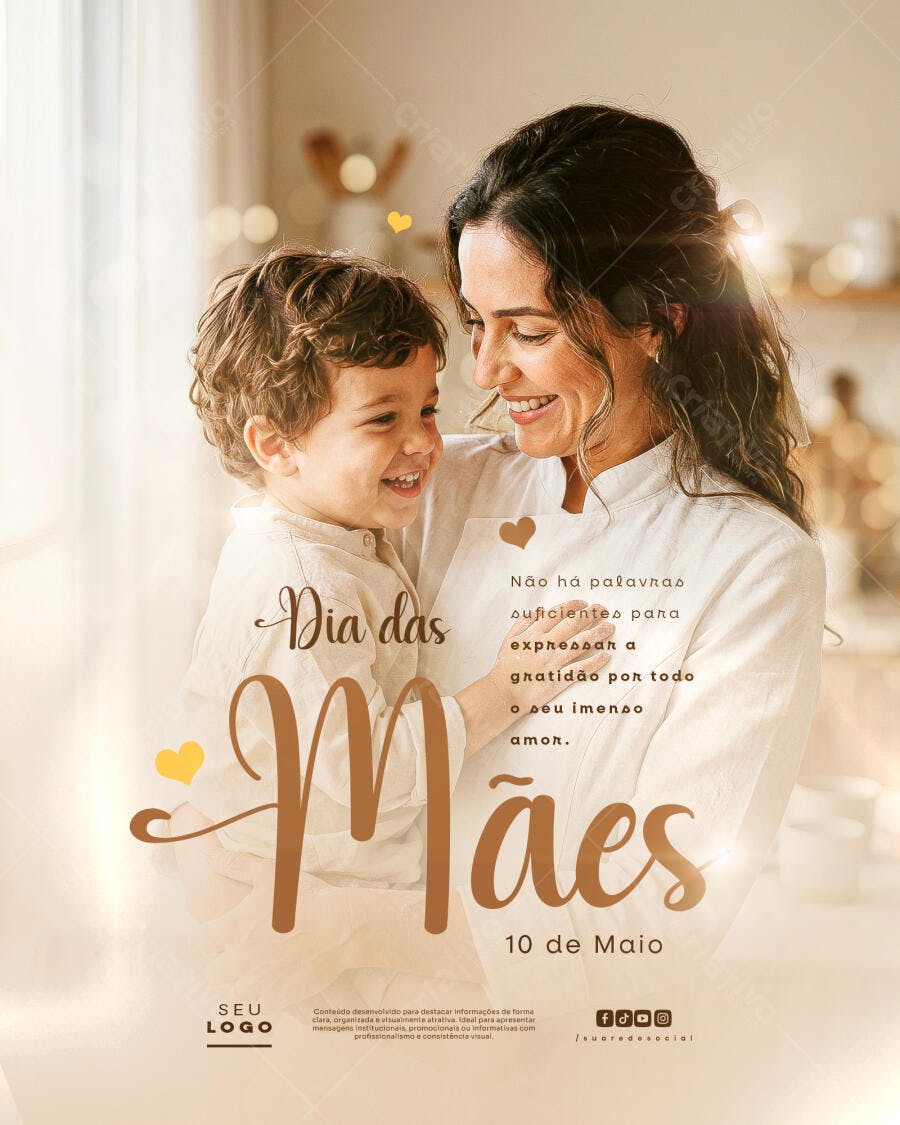 Post Instagram Dia das Mães Maio PSD Editável