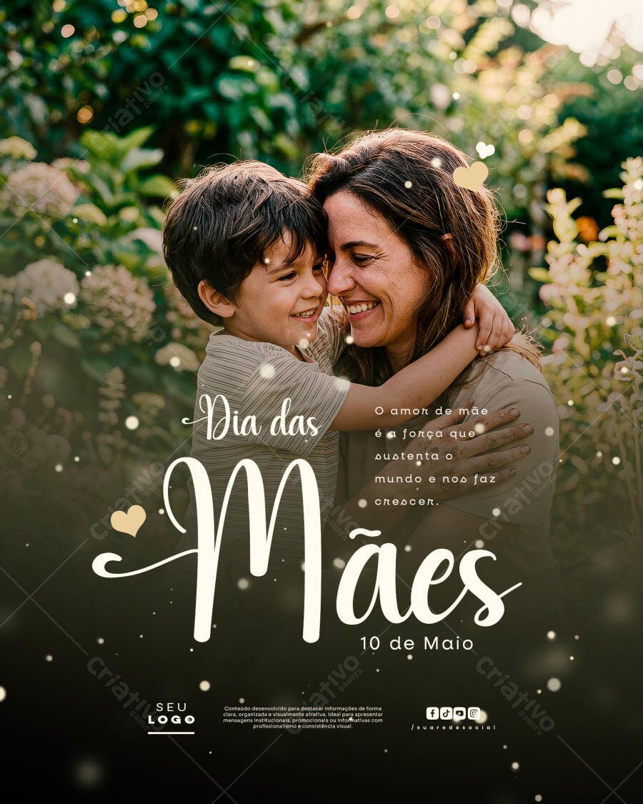 Post Instagram Dia das Mães Maio PSD Editável