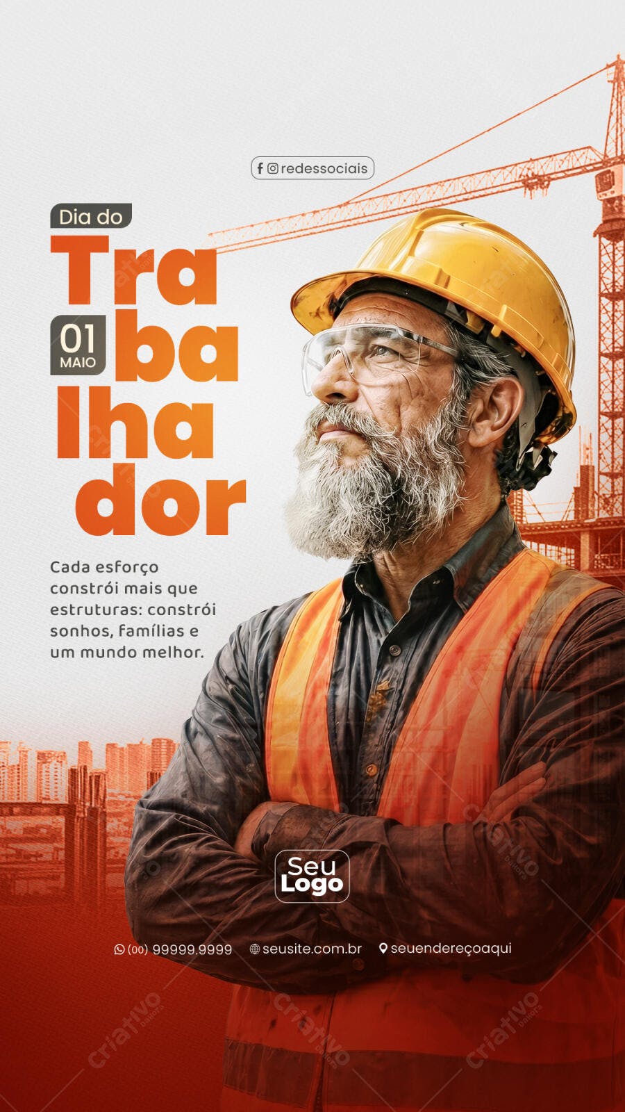 Story Dia do Trabalho 01 de Maio Construção PSD Editável