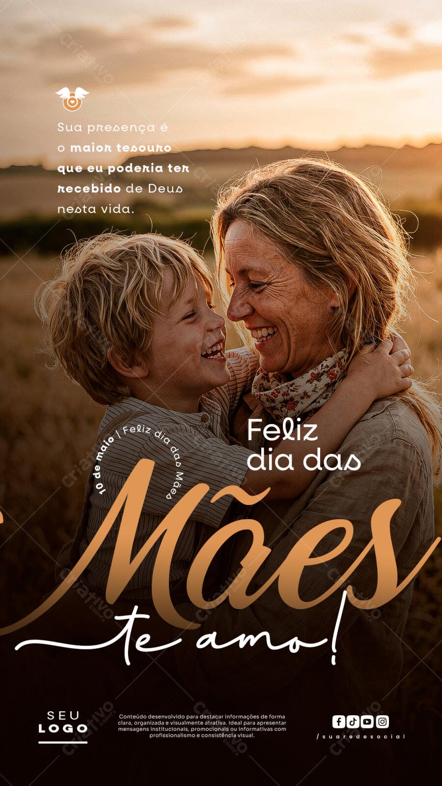 Story Instagram Dia das Mães Maio PSD Editável
